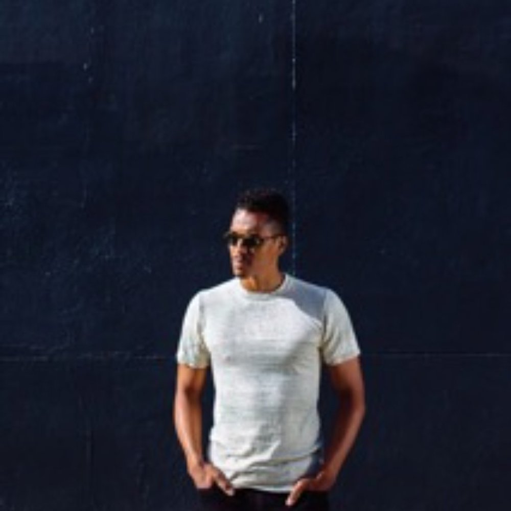 JUNGMAVEN Baja Notebook 7oz Tee in Black Stripe
